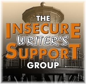 Sepia coloured lighthouse in the background of text which reads, The Insecure Writer's Support Group