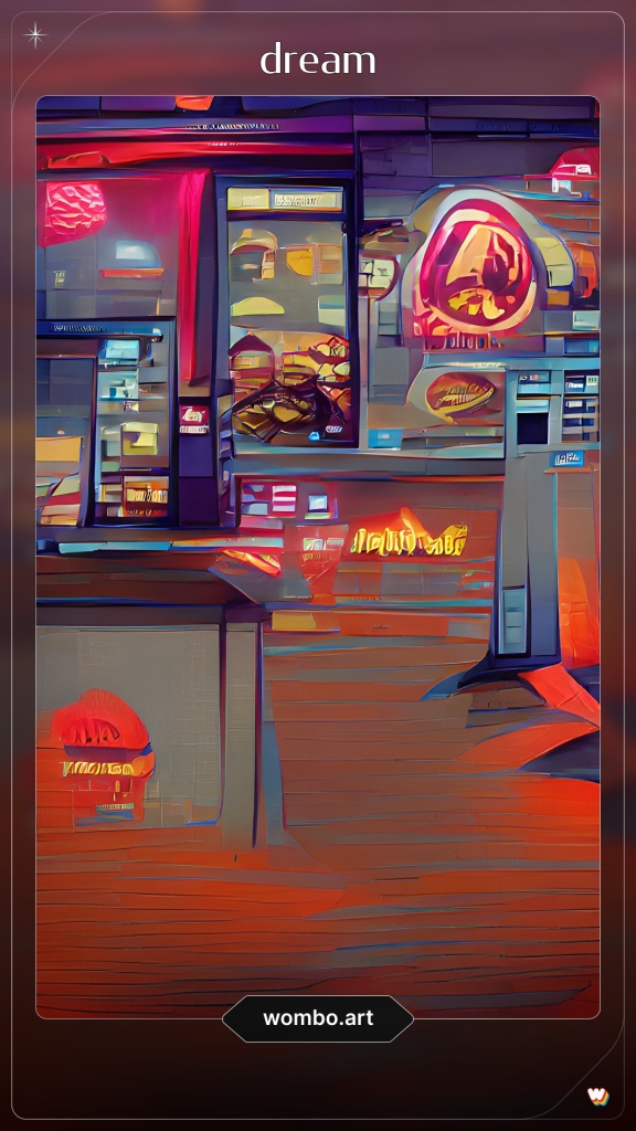 Abstract image representing a fast food restaurant 