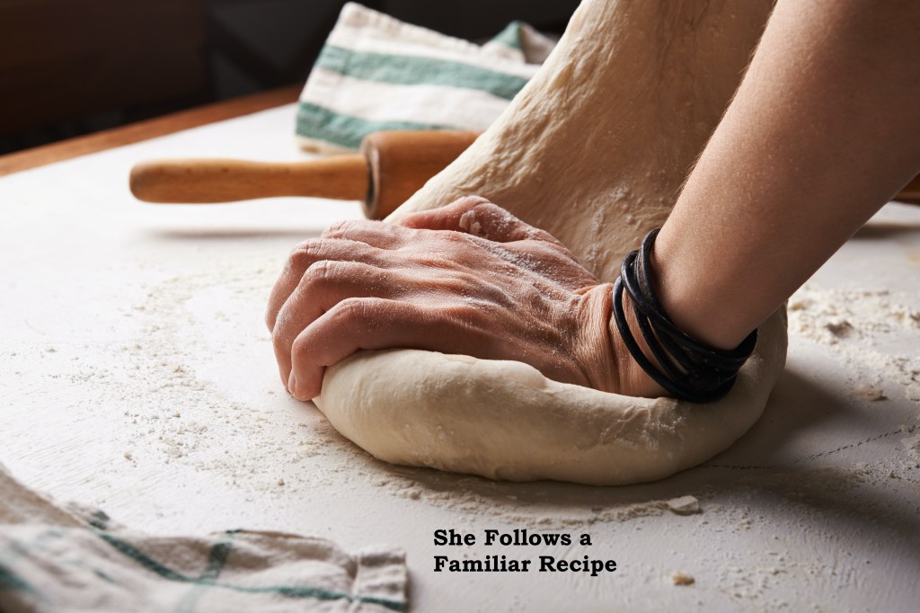 link to 'she follows a familiar recipe'