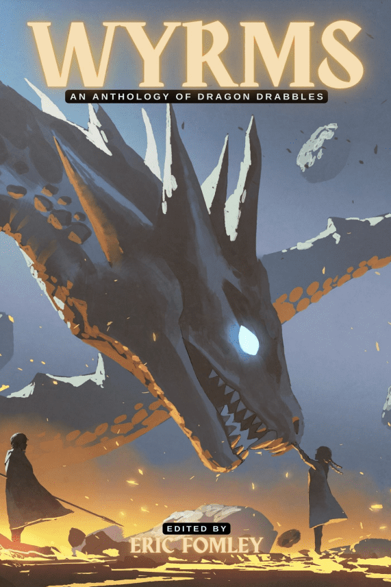 Wyrms cover, with an illustrated dragon, small child touching its nose